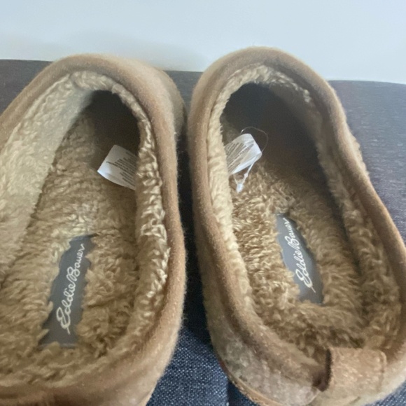 Eddie Bauer Mens Brown Brian Faux Cozy Lounge Slippers- Sz-8/9 - Picture 10 of 14